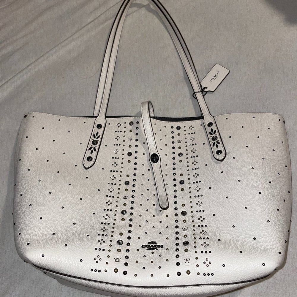 COACH STUDDED TOTE